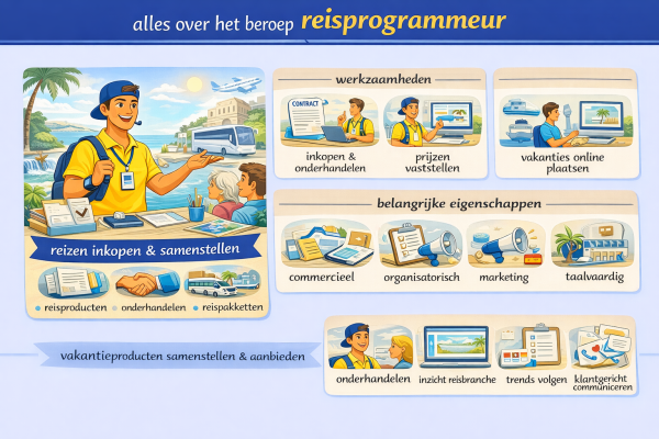 Alles over het beroep reisprogrammeur Wat doet een reisprogrammeur